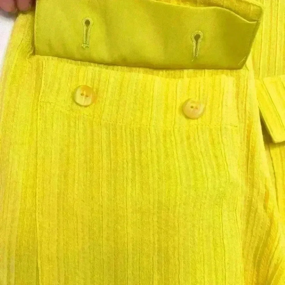 LaPointe Straight-leg Plisse Pant in Sunglow Yellow Size XSmall - Picture 9 of 16